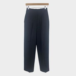 MaxMara wool double pleated straight leg black trousers  size 4